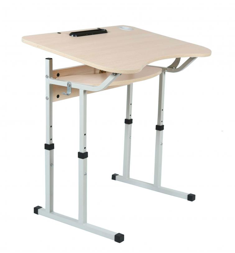 Стіл учнів. 1-місн. з регул. кута нахилу стільниці за допомогою ростомата, 700x500x580-760 мм, №3-6, АНШАР ГРУП (90177), каркас – квадратна труба